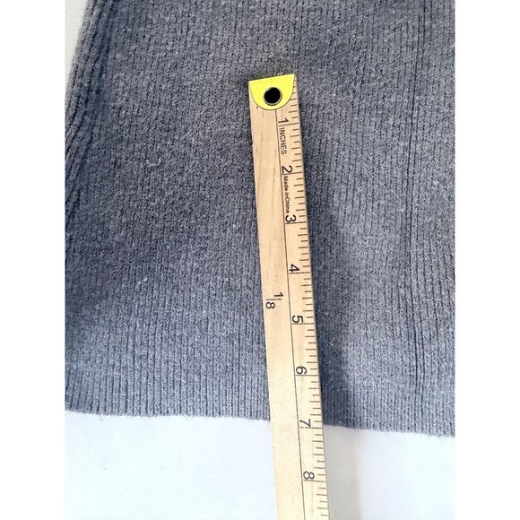 NWT Zara Knit Midi Dress Womens S Gray Knitted Bodycon Ribbed Stretch - Picture 9 of 10